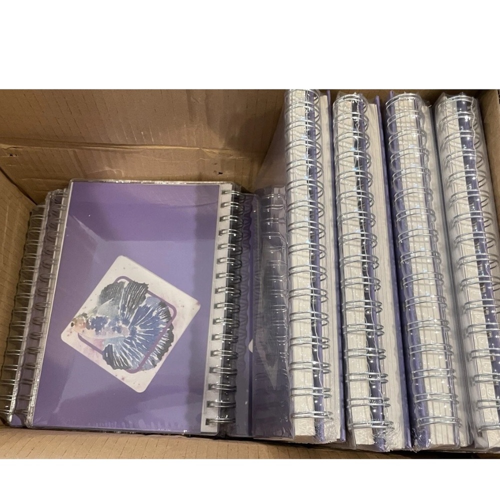 6pcs Rumble Fish Collection Purple Square Hollow Out Cover A5 Dot grid Notebooks